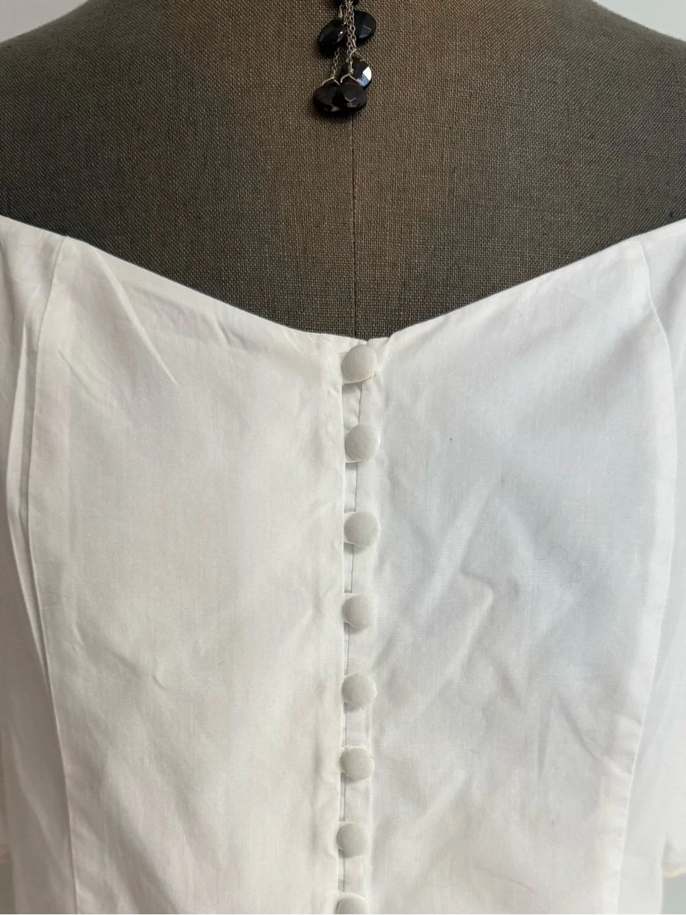 BANANA REPUBLIC OF Square-Neck Puff Sleeve Crop Blouse NWT